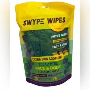 Swype Wipes Eucalyptus Face & Body Cleansing Wipes - 30ct